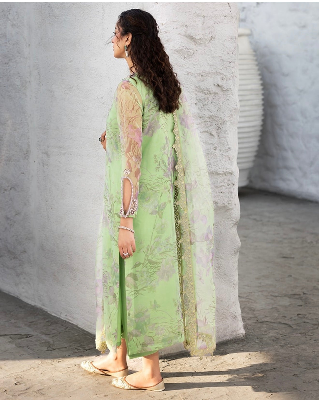 3-PC EMBROIDERED ORGANZA SUIT CMA-5-013