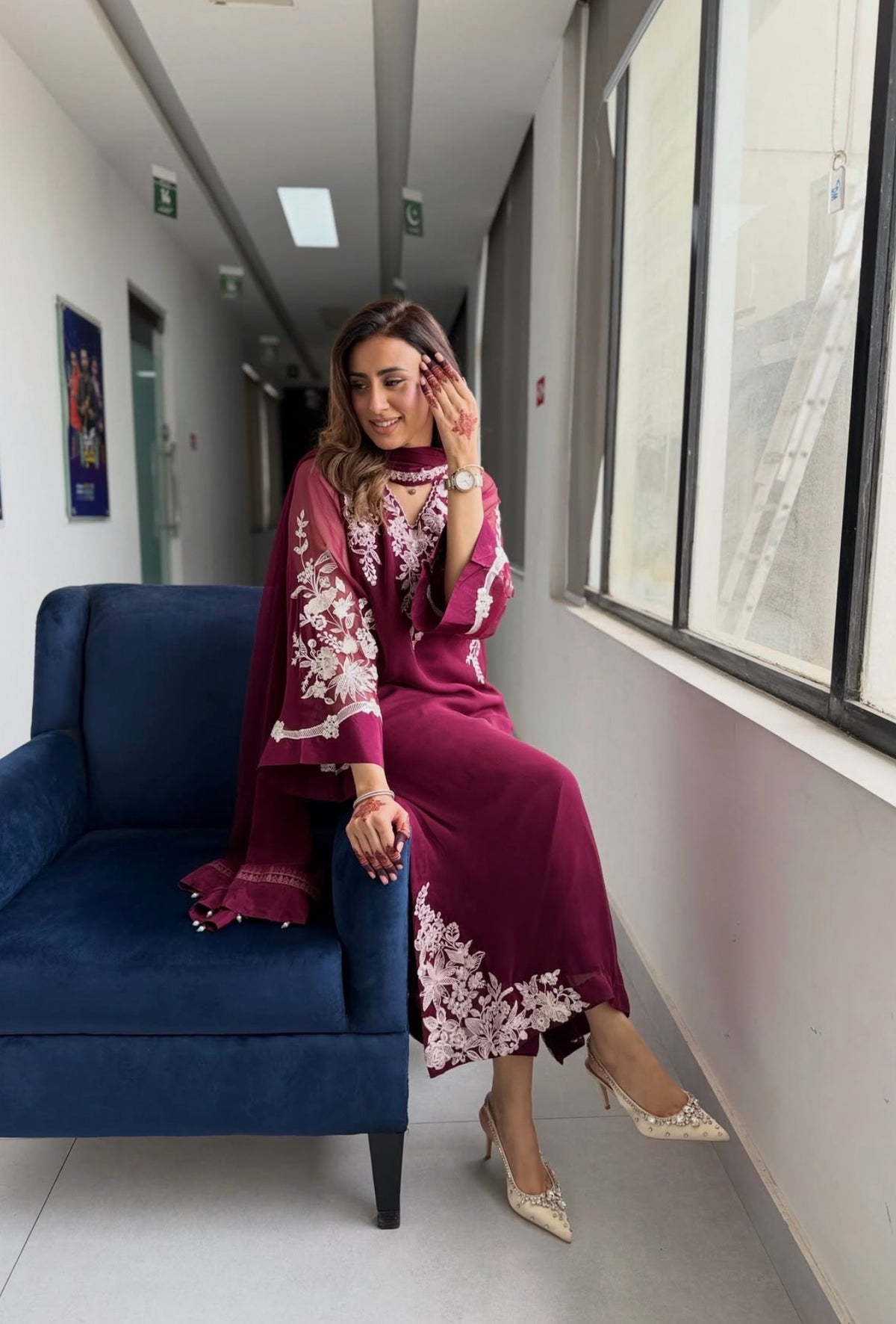 EMBROIDERED CHIFFON PR-1322
