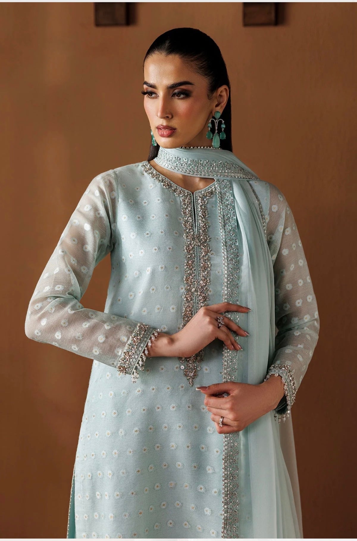 EMBROIDERED COTTON NET PR-1285