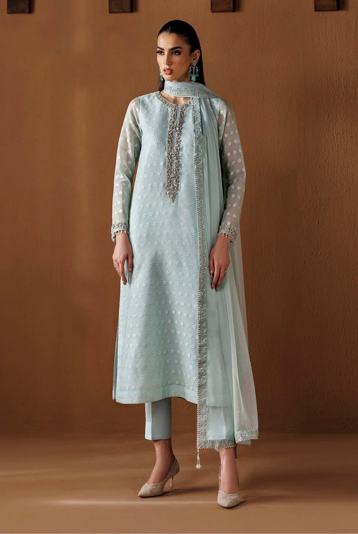 EMBROIDERED COTTON NET PR-1285