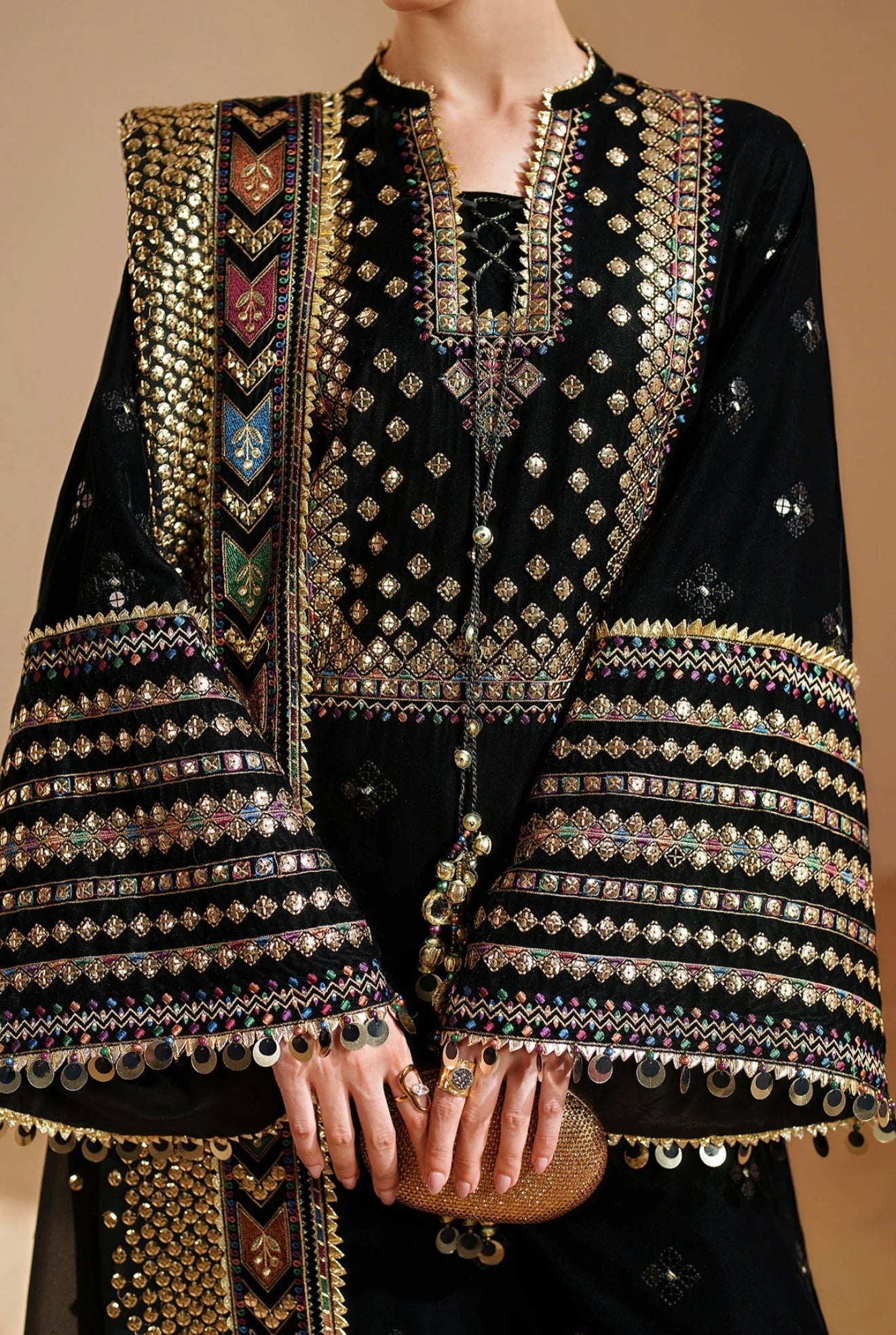 EMBROIDERED VELVET FORMAL VVF D-5