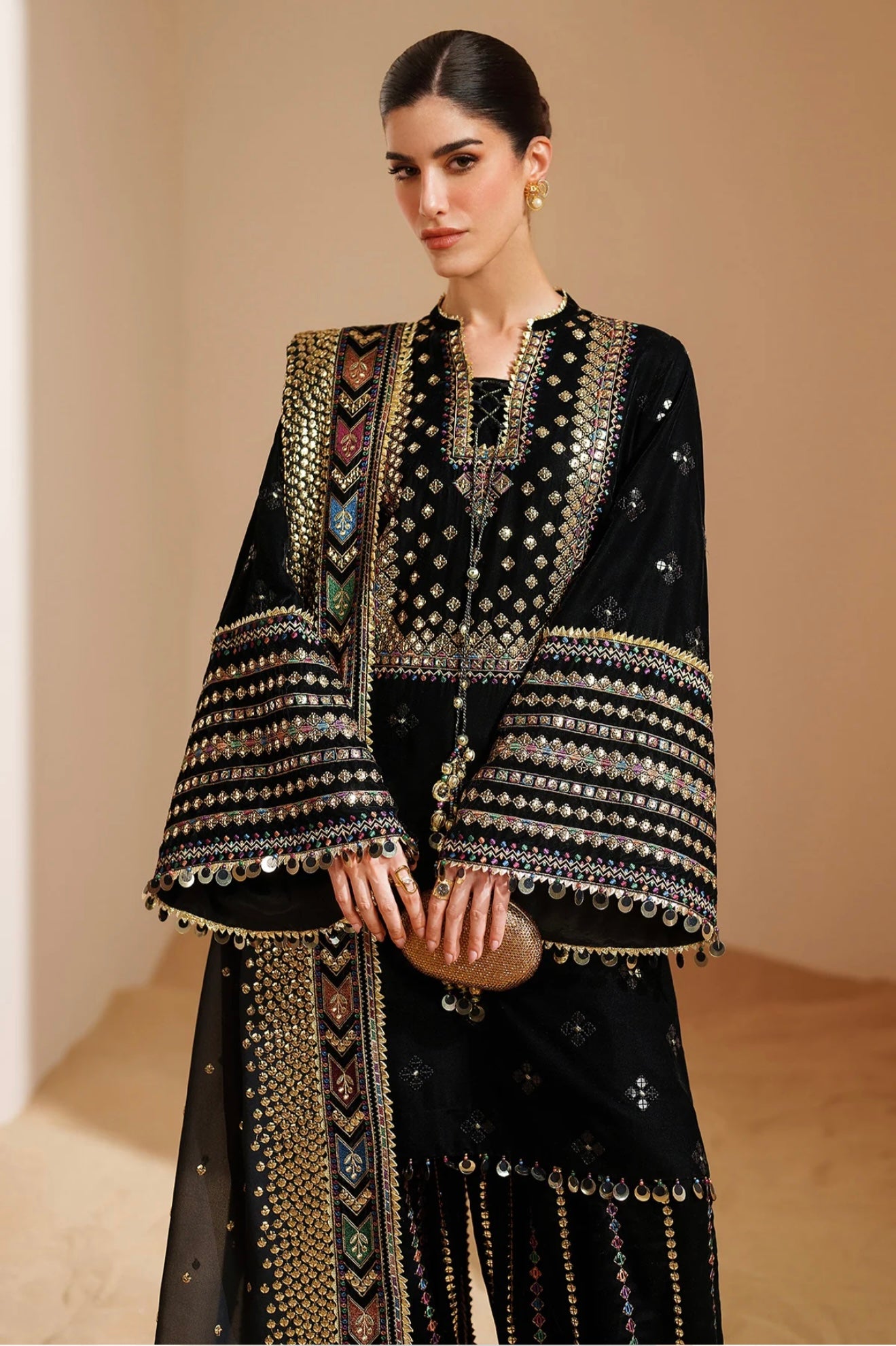 EMBROIDERED VELVET FORMAL VVF D-5
