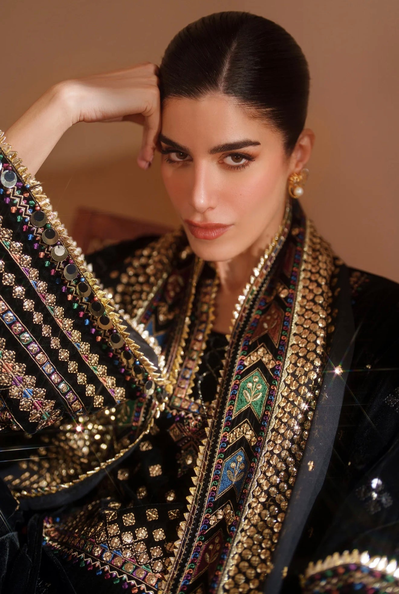 EMBROIDERED VELVET FORMAL VVF D-5