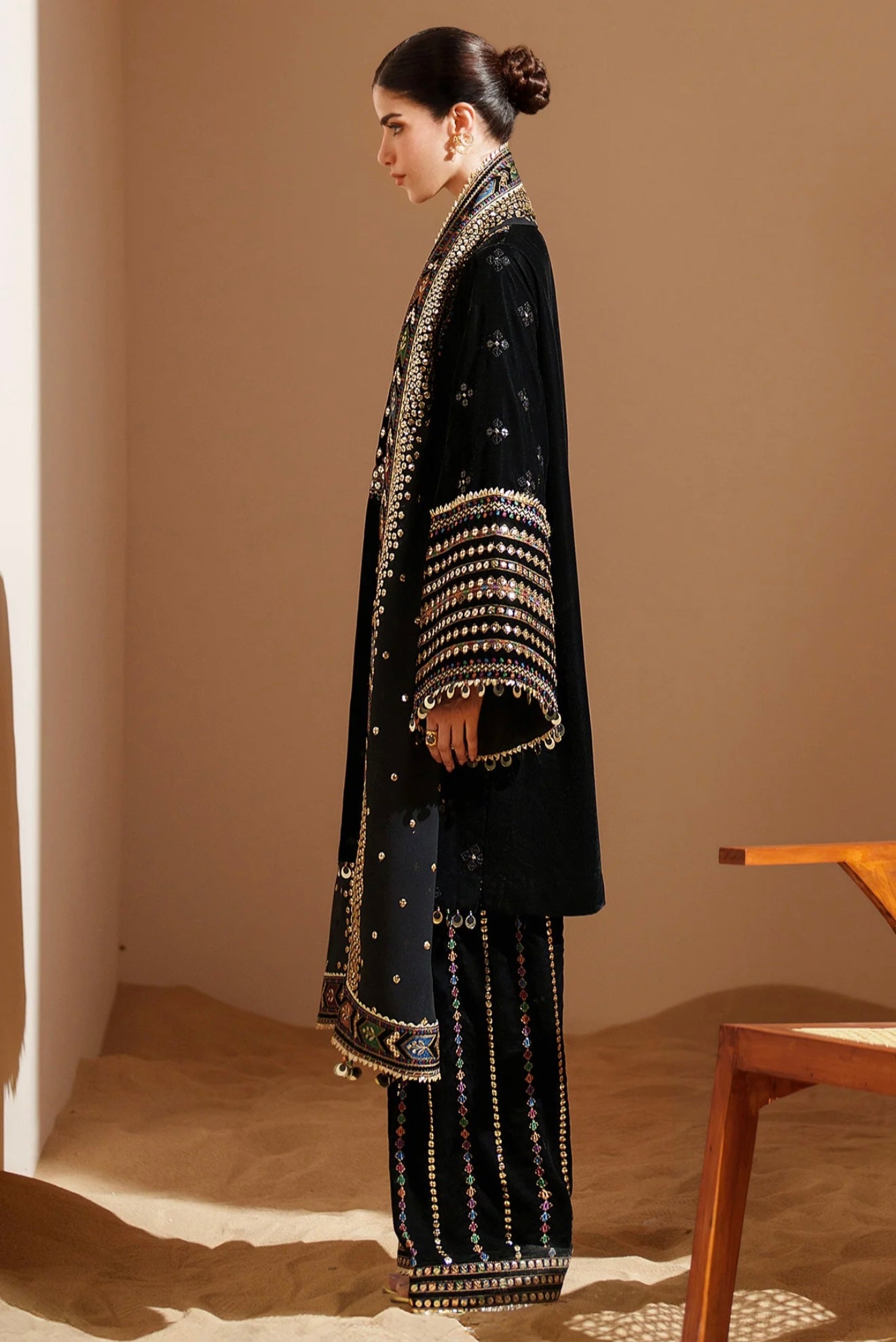 EMBROIDERED VELVET FORMAL VVF D-5