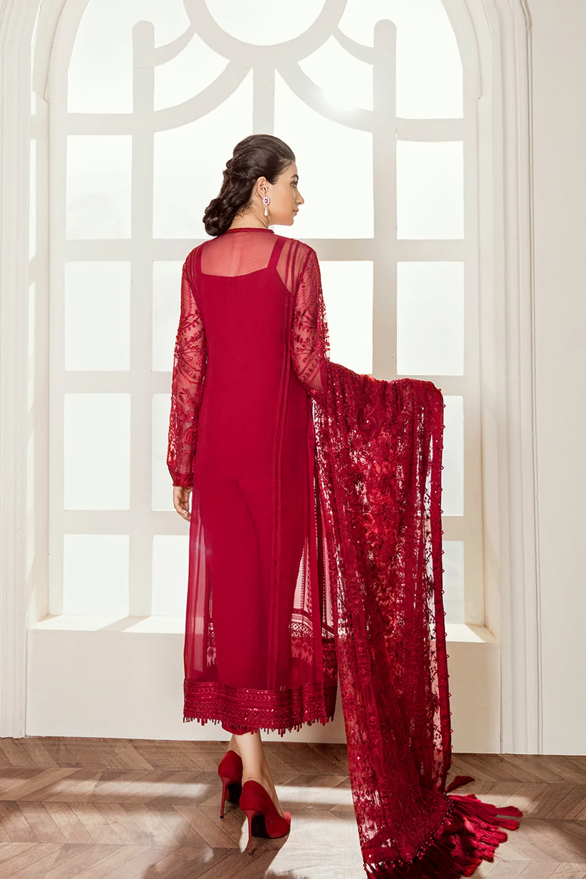 Embroidered Chiffon UF-37